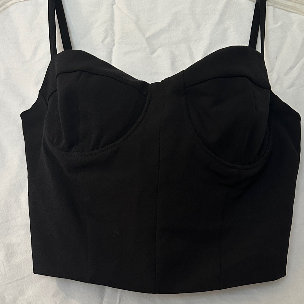 Zara Classic Black Bustier Top